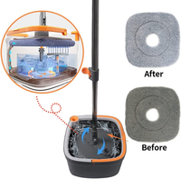Seau Balai Sobam ODM OEM Séparation Eau Propre et Sale Vadrouille Microfibre 360° avec Tête Triangulaire pour Nettoyage des Sols