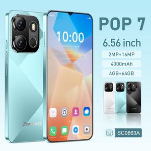 Approvisionnement direct usine ZNNXECC POP7 Téléphone 6,6 pouces Grand écran 4+64 Go Double carte Double veille Reconnaissance faciale Octa Core Français - Product Image 4