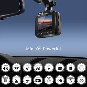 กล้องติดรถยนต์หน้า 4K หลัง 1080P พร้อม WiFi GPS เซ็นเซอร์ IMX335 มุมมอง 170 องศา °   กล้องบันทึกภาพติดรถยนต์แบบซุปเปอร์คาปาซิเตอร์มุมกว้าง - Product Image 1