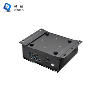 Mini PC Industrial OEM ODM Integrado con Intel 5205U, DDR4, M.2, 2 RJ45 LAN, 2 RS232 485 COM, HD DP, Pantalla 4K, SIM, WIFI, VESA, Sin Ventilador