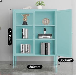 Armario Esquinero Metálico para Sala de Estar con Puertas Batientes y Patas - Product Image 3