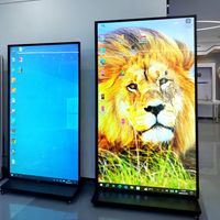 Totem Publicitaire LCD 4K Android de 100/85/75/65/55 Pouces, Kiosque Écran d'Affichage Numérique pour Menus et Vidéos
