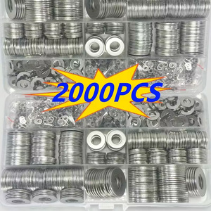 Baiguluo Stainless Steel Flat Washers 2000Pcs DIN125 Grade A Metal Screw Washer Set for Hardware Repair - Product Image 1
