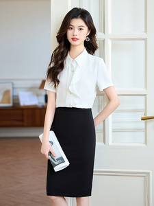 Profession elle Anti-Falten-Satin bluse für Frauen Einfarbige Business-Arbeits kleidung XL-Größe für Büro-Freizeit-Plain Dyed - Product Image 3