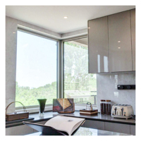 Ventana Panorámica Moderna de Aluminio con Doble Vidrio y Control Remoto Automático, Ventana de Vista Amplia con Ventana Fija
