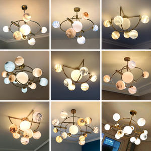 Grande Palla Rotonda Grande Pianeta Terra Blu Giallo di Colore Rosso Lampadario A Bracci di Illuminazione per I Bambini parco di Divertimenti Nube lampada Droplight - Product Image 4