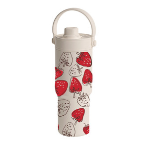 Gobelet isotherme en acier inoxydable avec revêtement céramique 735 ml, tasse à café avec poignée et paille, gobelet à glace portable pour voiture - Product Image 6