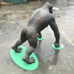 맞춤형 제작 유리 섬유 동물 조각 오랑우탄 동상 모형