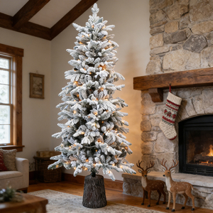 Árbol <span class=keywords><strong>de</strong></span> <span class=keywords><strong>Navidad</strong></span> Artificial Preiluminado <span class=keywords><strong>de</strong></span> PVC <span class=keywords><strong>Completo</strong></span> con Efecto <span class=keywords><strong>de</strong></span> Nieve <span class=keywords><strong>de</strong></span> 4 pies, 6 pies, 7 pies, 7.5 pies y 10 pies para Decoración - Product Image 1