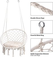 Fauteuil suspendu en macramé Woqi avec poche pour un confort supérieur