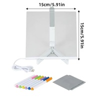 Tableau de Dessin Lumineux DIY pour Enfants, Effaçable, Graffiti Transparent, Acrylique Fluorescent, Éducatif, pour l'Exportation