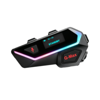 Casque de moto G-Max avec interphone à connexion tactile, interphone mains libres pour casque