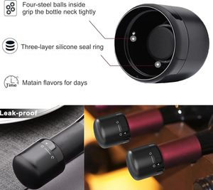 Bouchons réutilisables en silicone pour conserver le vin, mini bouchon à vin pour bouteilles de vin - Product Image 2