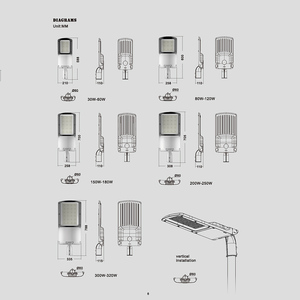 Proyek teknik dapat disesuaikan Boom Flip Cover desain SKD 50W 100W 150W 200W 300W LED komponen lampu jalan - Product Image 5