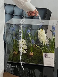 JIHONG Wholesale Acrylic <strong>Round</strong> and square Fresh Rose <strong>Box</strong> Acrylic Flower <strong>Box</strong> for Rose - Product Image 4