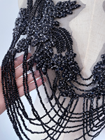 Rhinestone Motif Bunga Bentuk Pipih untuk Gaun Pengantin & Rok Ketat - Aplikasi Jahit