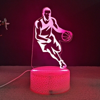 Lampe de nuit 3D créative moderne en ABS, lampe de bureau télécommandée à LED rechargeable avec logo de club de football, lampe décorative pour la maison