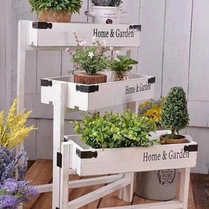 Home & Garden Multi Tier Wooden <b>Plant</b> Stand 50x40x30cm For Indoor Living Room Balcony Use - Product Image 3