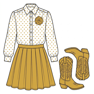 Ensemble <span class=keywords><strong>jupe</strong></span> et chemisier doré scintillant deux pièces personnalisé pour filles, nouvelle robe d'été style western, assorti grande sœur petite sœur, ODM - Product Image 6