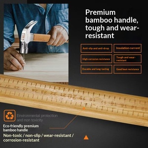 Household hammer wooden handle claw hammer high carbon steel non-slip <b>nail</b> hammer hammer hammer hammer hammer factory direct - Product Image 2