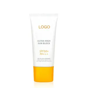 Hersteller-Großhandel bio-Schönheits-Sonnencreme SPF 50 Creme Eigenmarke Aufhellungs-Sonnenblock Vitamin C Mineralien Hautpflege