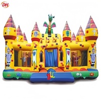 Château gonflable de qualité commerciale, toboggan gonflable, structure de jeux gonflable pour parc extérieur, aire de jeux gonflable pour enfants