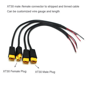 Connettore Femmina XT30 18AWG con Cavo Stampato a Iniezione e Filo Sverniciato Stagnato per Drone RC FPV, Caricabatterie LiPo, ESC - Product Image 4