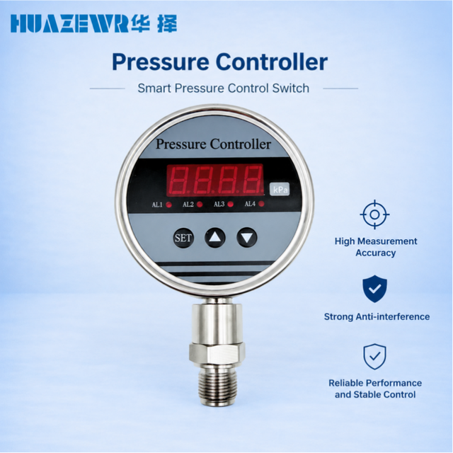 Smart Digital Pressure Controller Switch with Relay Output and Alarm Function