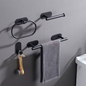 Toallero individual calefactable de acero inoxidable sin perforaciones, de diseño moderno para baño, barra colgante de pared - Product Image 3