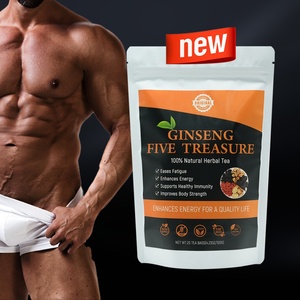 Tisane aux Cinq Trésors de Ginseng Chinaherbs pour Hommes - Thé Bio Santé aux Baies de Goji, Maca, Herbes Naturelles, Végétalien, Sans OGM, en Sachet - Product Image 1