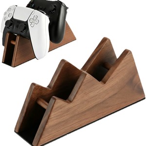 Estante de almacenamiento de madera creativo transfronterizo, estante de exhibición y almacenamiento para mandos de juegos de escritorio para el hogar, estante de madera maciza para mandos de juegos - Product Image 1