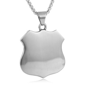 Yunnique – collier avec pendentif moto Mother Road 66, bouclier en acier inoxydable pour hommes, cadeau, couleur argent, chaîne de 3.0x60cm - Product Image 2