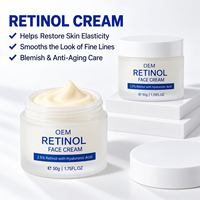 Crème pour le visage MOOYAM OEM ODM 2,5% rétinol avec acide hyaluronique, crème anti-âge hydratante raffermissante liftante, élimination instantanée des rides