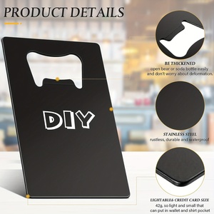 Ý tưởng quà tặng bán buôn kim loại thẻ thép không gỉ bia mở chai biểu tượng tùy chỉnh Laser khắc trống có thể mở Thẻ mở chai - Product Image 4