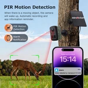 Caméra <span class=keywords><strong>de</strong></span> sécurité miniature 2K 4MP 4G avec carte SIM, camouflage, extérieure, sans fil, alimentée par énergie solaire, caméra IP CCTV, détection <span class=keywords><strong>de</strong></span> mouvement PIR - Product Image 5