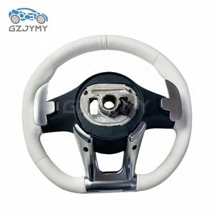 Volant sport pour Mercedes-Benz W205 W213 W222 W166 Classe C Classe E Classe S GLE Cuir perforé blanc - Product Image 4