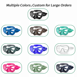 Vente en gros <span class=keywords><strong>masque</strong></span> de natation sans cadre en verre trempé miroir de plongée professionnel lunettes de plongée étanche réglable enfants - Product Image 5