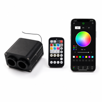 Moteur d'éclairage LED RVBW 20W à fibre optique, double port, double couleur, pour toit de voiture, plafonnier étoilé avec contrôle APP RF et musique