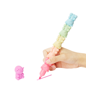 Creativo octopus bear pattern cartoon cute 6-color 6-section kids pennarello <span class=keywords><strong>da</strong></span> disegno cancellabile pittura giocattoli evidenziatore penna - Product Image 3
