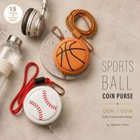 Porte-monnaie en silicone avec logo personnalisé, ballon de sport, 3D, basketball, baseball, football, mini porte-monnaie, cadeau promotionnel pour club sportif, vente en gros