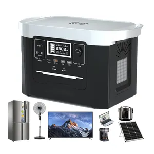 뜨거운 판매 충전 배터리 600 와트 태양열 발전기 은행 공급 1000W 1500W 휴대용 발전소 야외