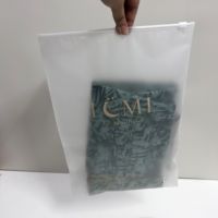 Sac à fermeture éclair givré avec logo personnalisé pour vêtements, petit emballage refermable pour sweats à capuche, bijoux, accessoires, polybag