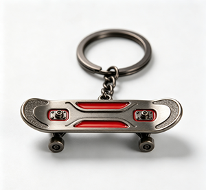 พวงกุญแจโลหะรูปสเก็ตบอร์ดเคลือบเงา ของที่ระลึกและของแจก - Product Image 2