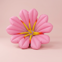 Modèle de fleur gonflable géant personnalisé en nylon avec ventilateur intégré - 4-12 pieds, impression multicolore, ballon publicitaire pour fête et bar