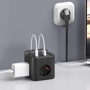 USB Surge Protector Power Strip With 3 Multi Outlets and 2 USB 2C Charging Ports Power Cube <strong>Extension</strong> <strong>Socket</strong> Power <strong>Bar</strong> - Product Image 4
