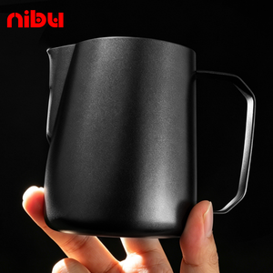 Nibu Taza <span class=keywords><strong>de</strong></span> Latte Art <span class=keywords><strong>de</strong></span> <span class=keywords><strong>3</strong></span>ª Generación con <span class=keywords><strong>Boca</strong></span> <span class=keywords><strong>de</strong></span> Calabaza, Taza para Espumar Leche <span class=keywords><strong>de</strong></span> Acero Inoxidable 304, Edición Profesional para Café, 600ML, Portátil - Product Image 4
