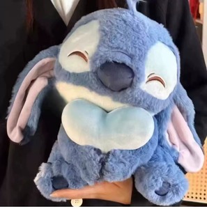 Lindo Peluche de Stitch con Corazón, Azul/Rosa, Juguete de Peluche de Dibujos Animados, Almohada de Pareja de Lilo y Stitch, Regalo de San Valentín para Niñas - Product Image 4