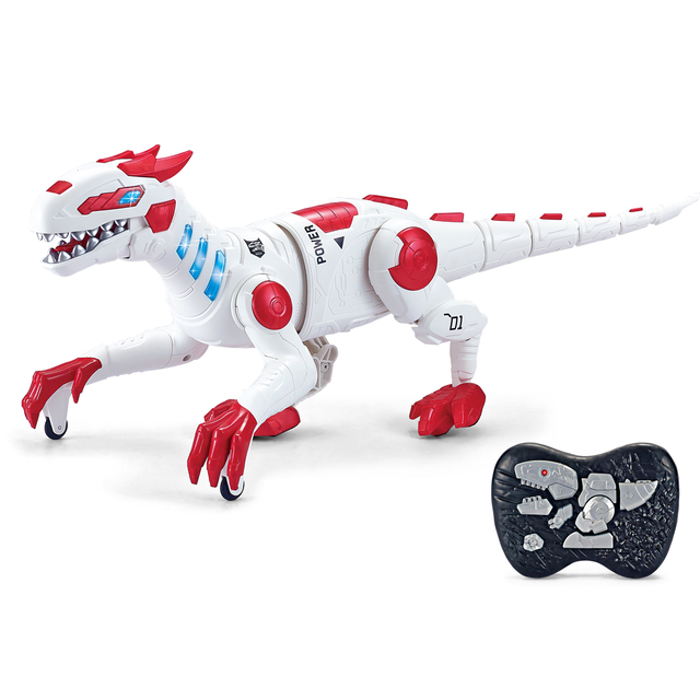2.4G Unisex Remote Control Toy Electric Walking Mechanical Plastic Dinosaur Robot Light Roaring Ready-to-Go Indoor-Outdoor RC