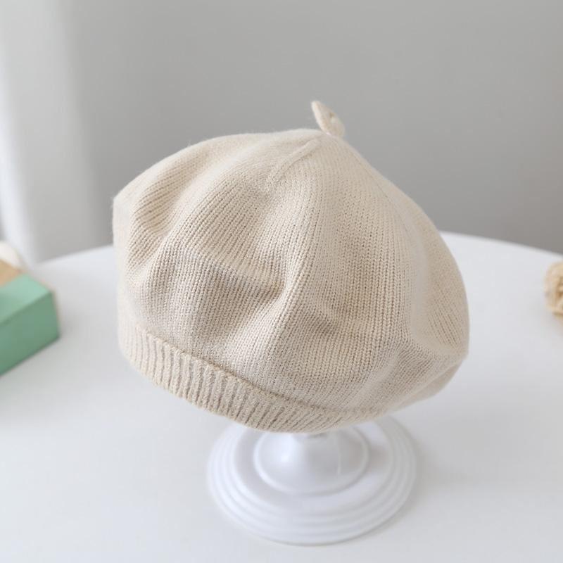 Beige [béret uni en laine]