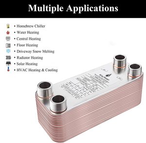 Échangeur de chaleur à plaques brasées en acier inoxydable SS304, nickel, cuivre, pour chaudière CVC, réfrigérant, OEM, sur mesure, usine - Product Image 5